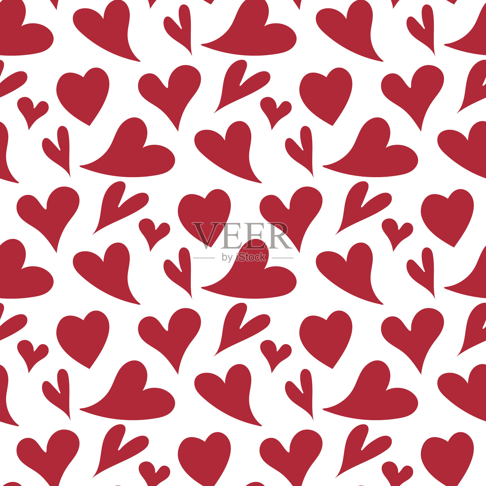 情人节心形无缝图案插画图片素材