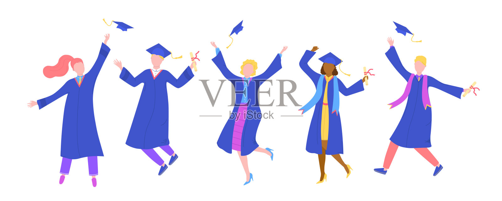 狩猎自然，草原野生动物概念，矢量插图。非洲动物在夏季景观，长颈鹿，大猩猩，犀牛附近的水塘。插画图片素材