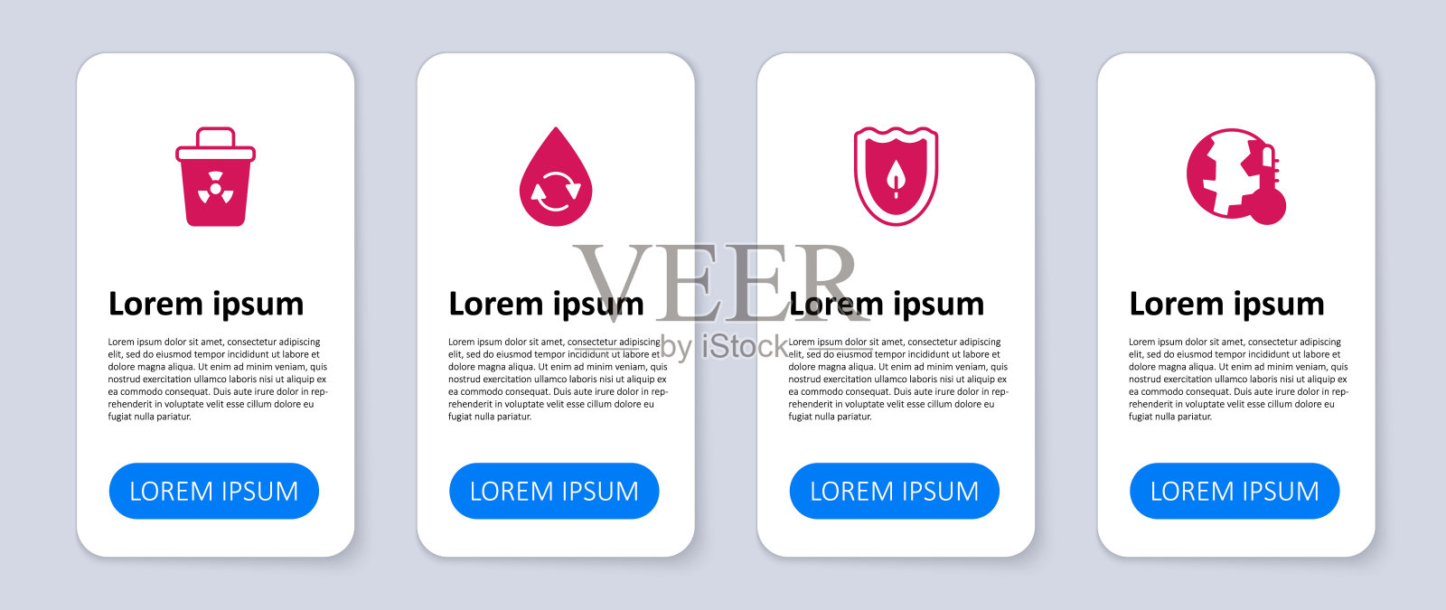 把地球融化到全球变暖，用树叶保护，回收干净的水和有传染性的废物。业务信息模板。向量设计模板素材