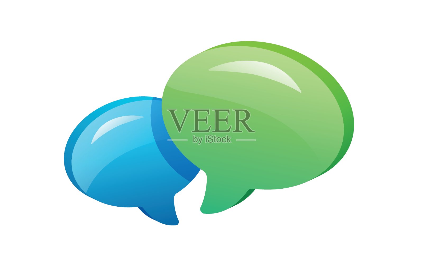 演讲泡沫。3 d演讲气球。云对话。矢量剪贴画孤立的灰色背景。插画图片素材