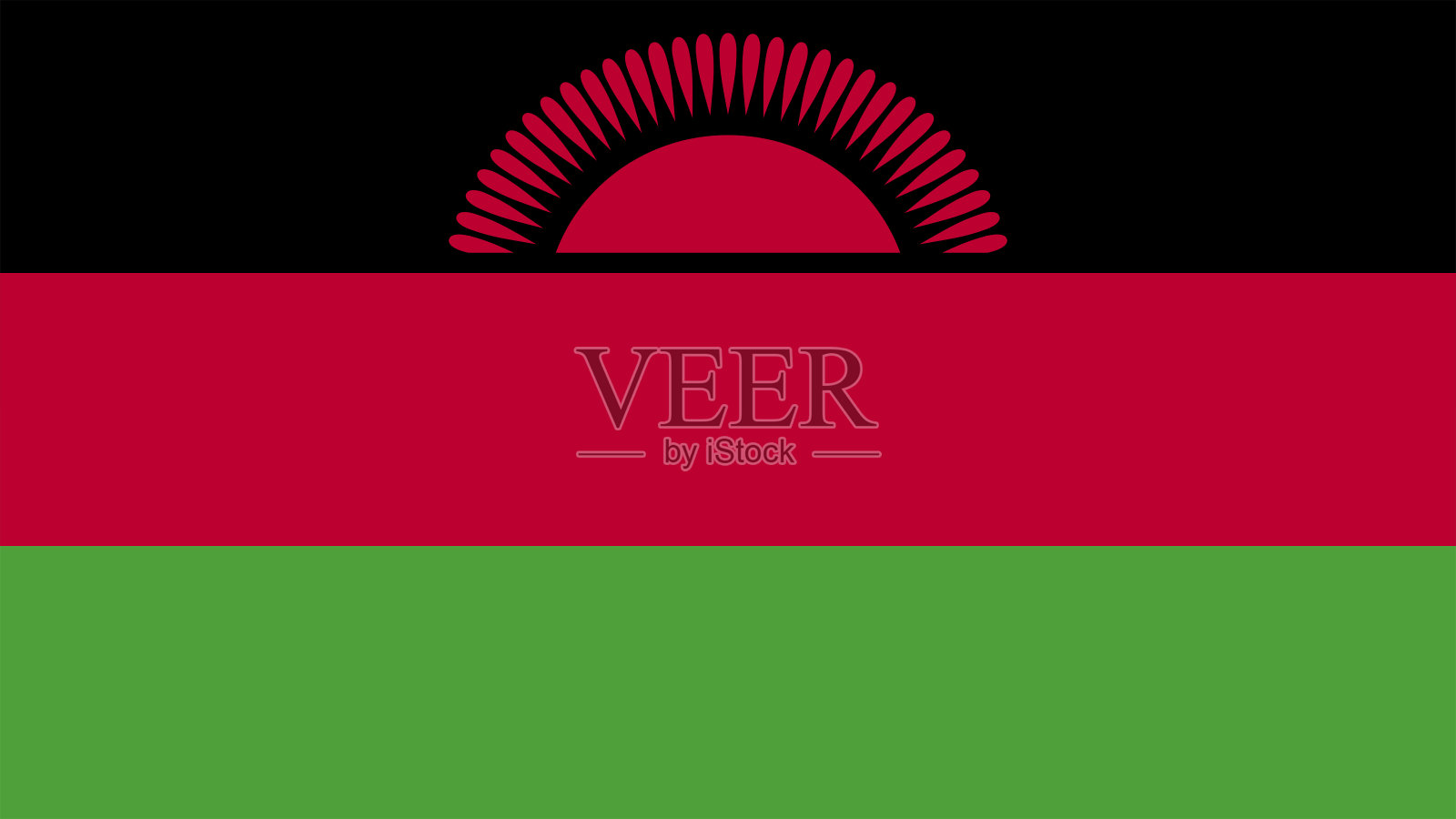 马拉维Eps文件的国旗-马拉维国旗矢量文件插画图片素材