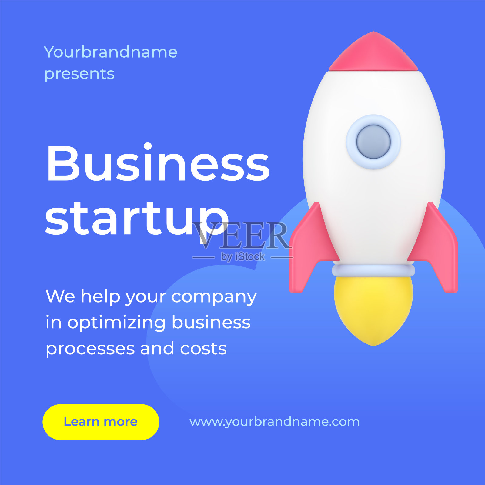 创业代理机构帮助您的公司优化工作流程，登陆页面推广帖子矢量插画图片素材