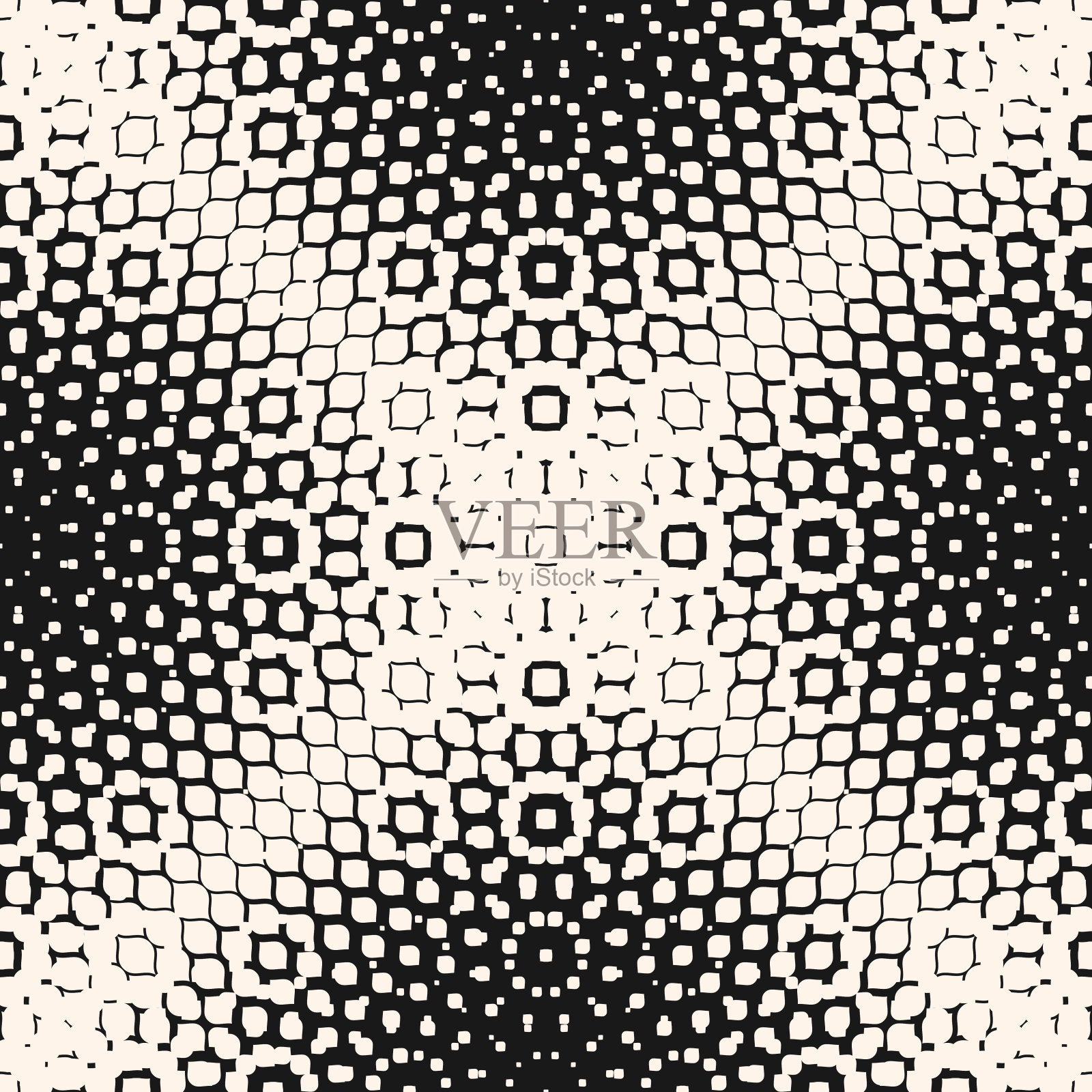 矢量半色调无缝模式，小圆形形状的单色纹理插画图片素材