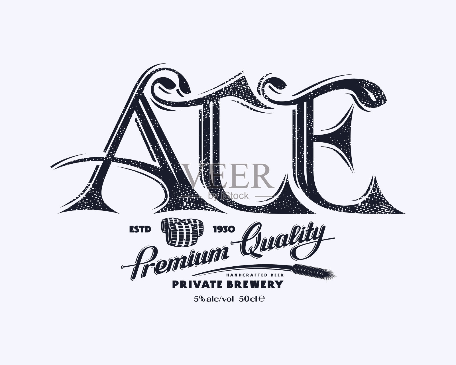 ale啤酒的模板标签插画图片素材