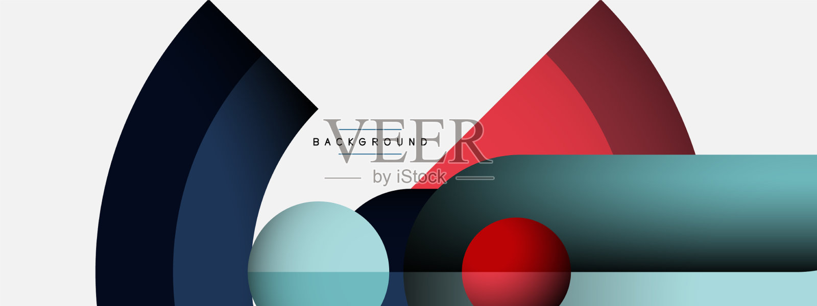 时尚的形状，颜色，最小的设计组成插画图片素材