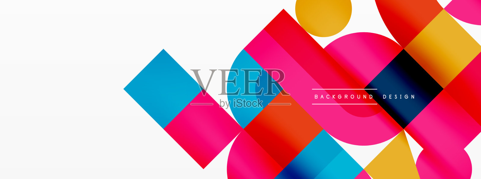 最小几何抽象背景圈插画图片素材