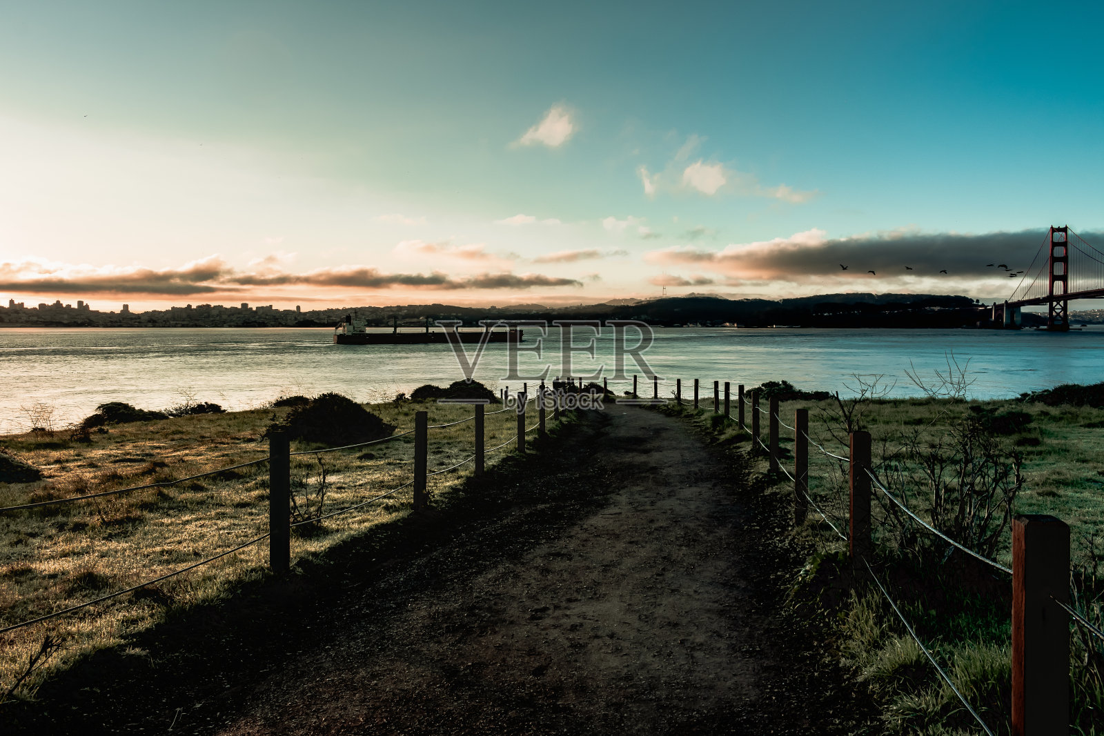 旧金山海湾的早晨照片摄影图片