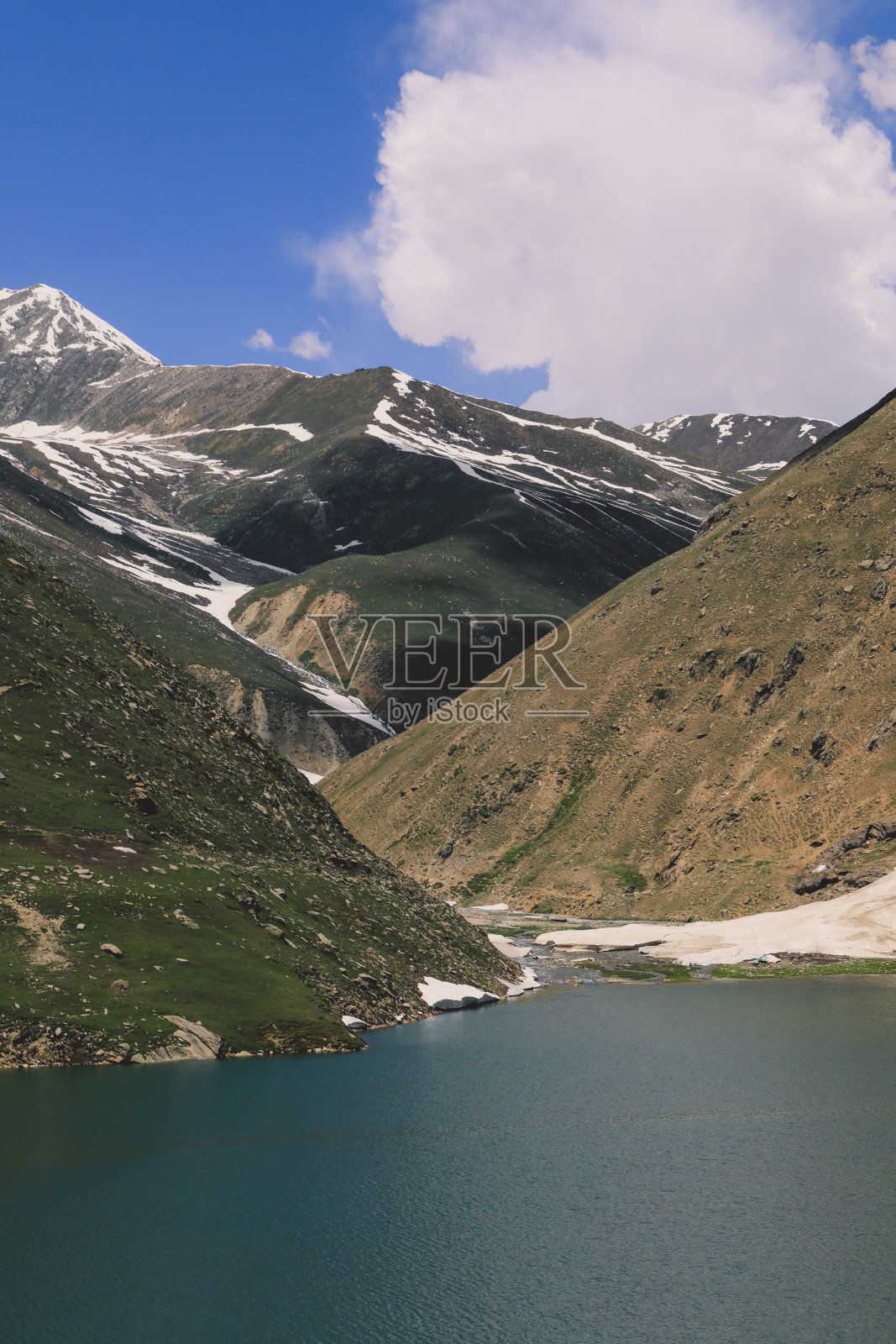 吉尔吉特-巴尔蒂斯坦山脉湖的壮观景色照片摄影图片