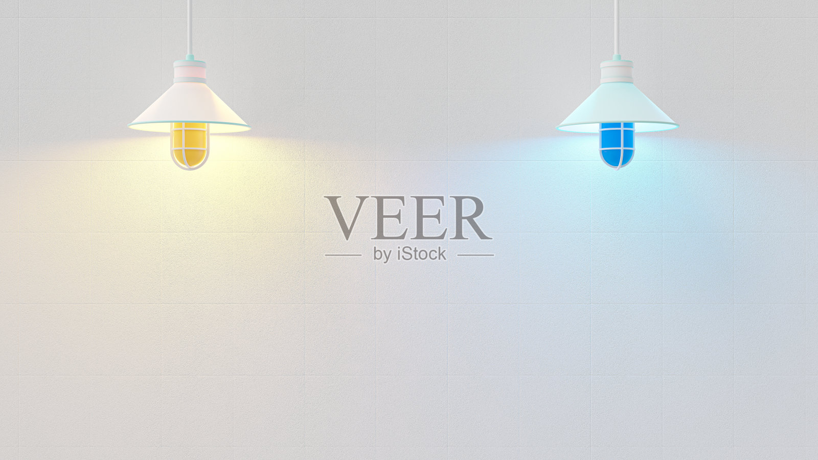 淡黄色配蓝色吊坠。照片摄影图片