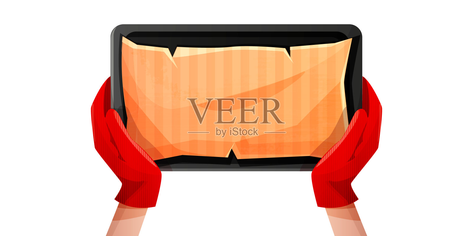 面包店的概念。在孤立的白色背景上的卡通风格和手绘面包产品的商店窗口。图形矢量插图在EPS 10格式。插画图片素材