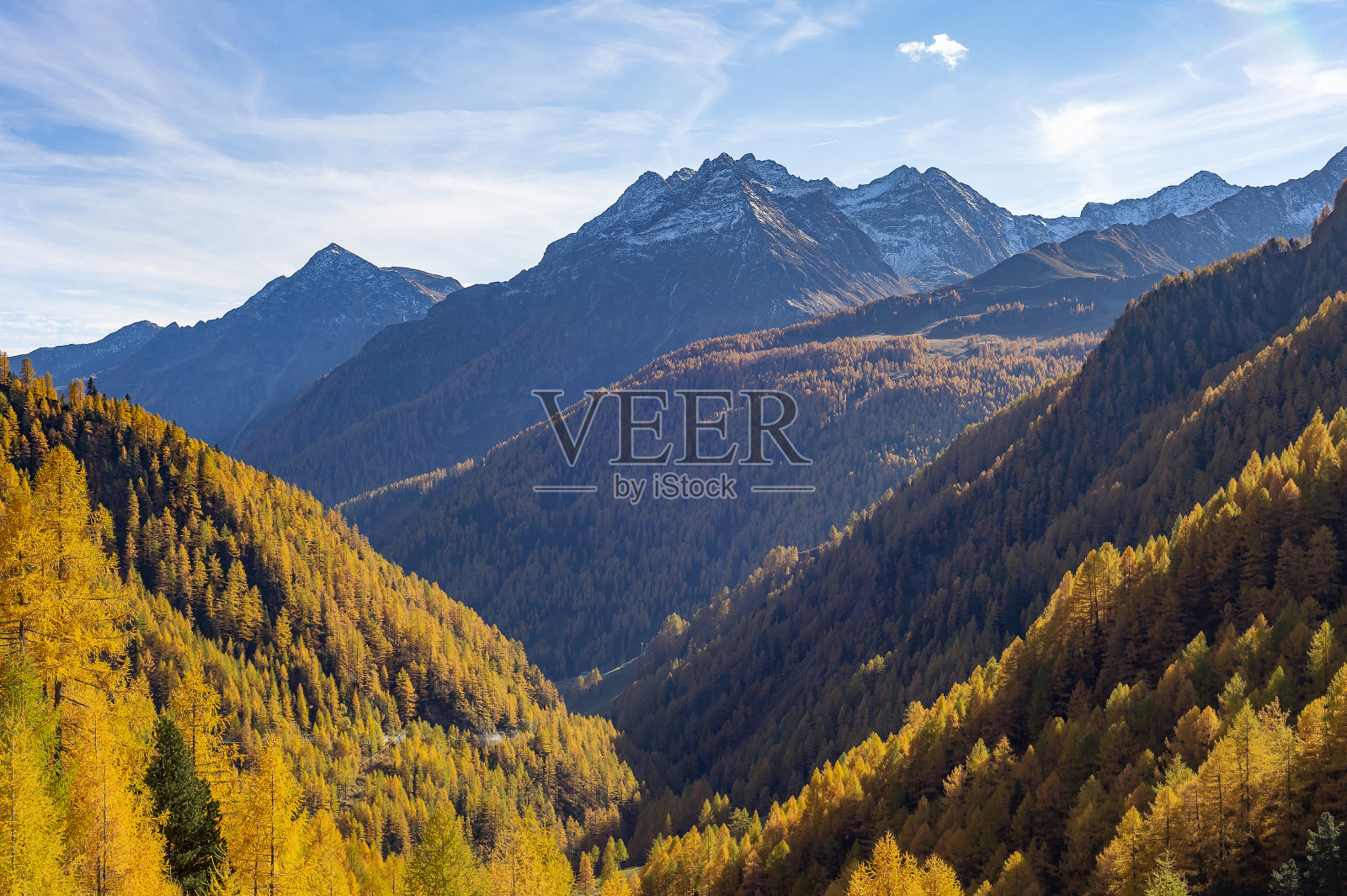 空中风景秋天山脉阿尔卑斯照片摄影图片