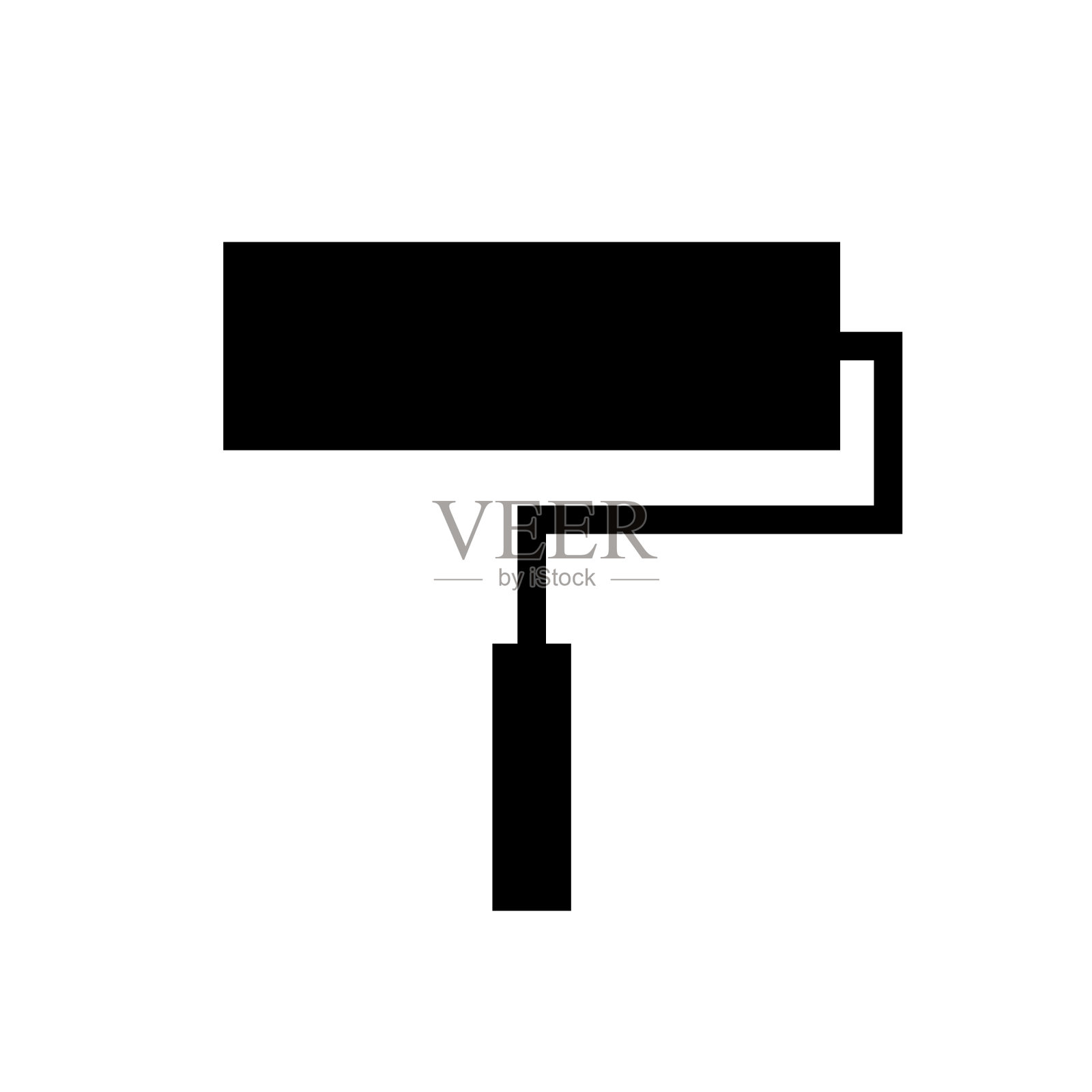 油漆滚筒简单的图标。向量。插画图片素材