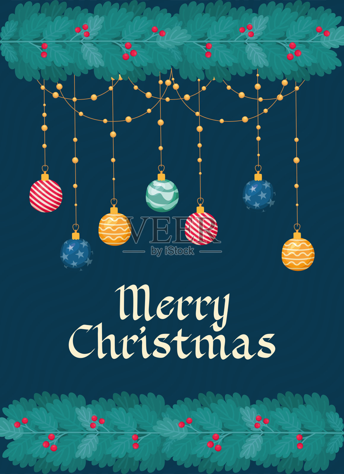 伟大的圣诞信件插画图片素材