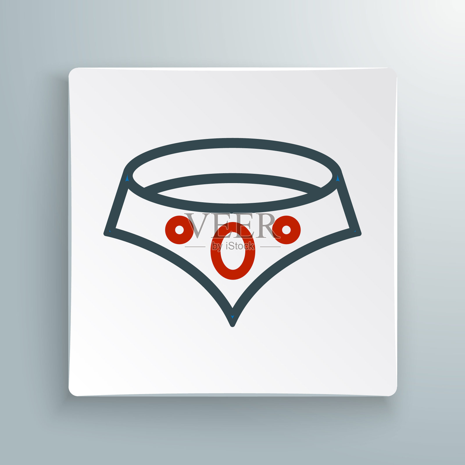 线项链图标孤立在白色背景上。色彩斑斓的轮廓的概念。向量插画图片素材