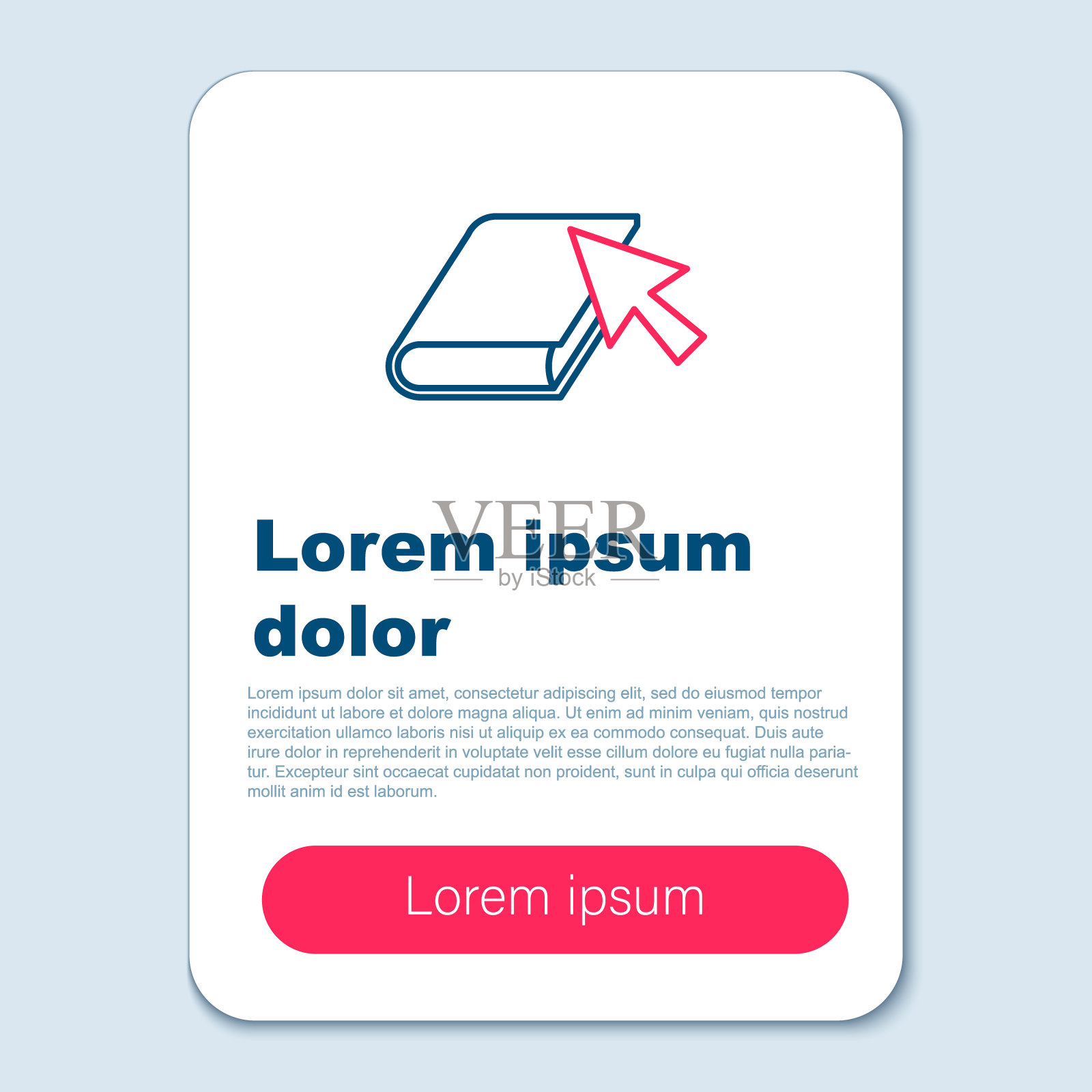 在线在线图书图标孤立在灰色背景上。互联网教育理念，电子学习资源，远程在线课程。色彩斑斓的轮廓的概念。向量设计模板素材