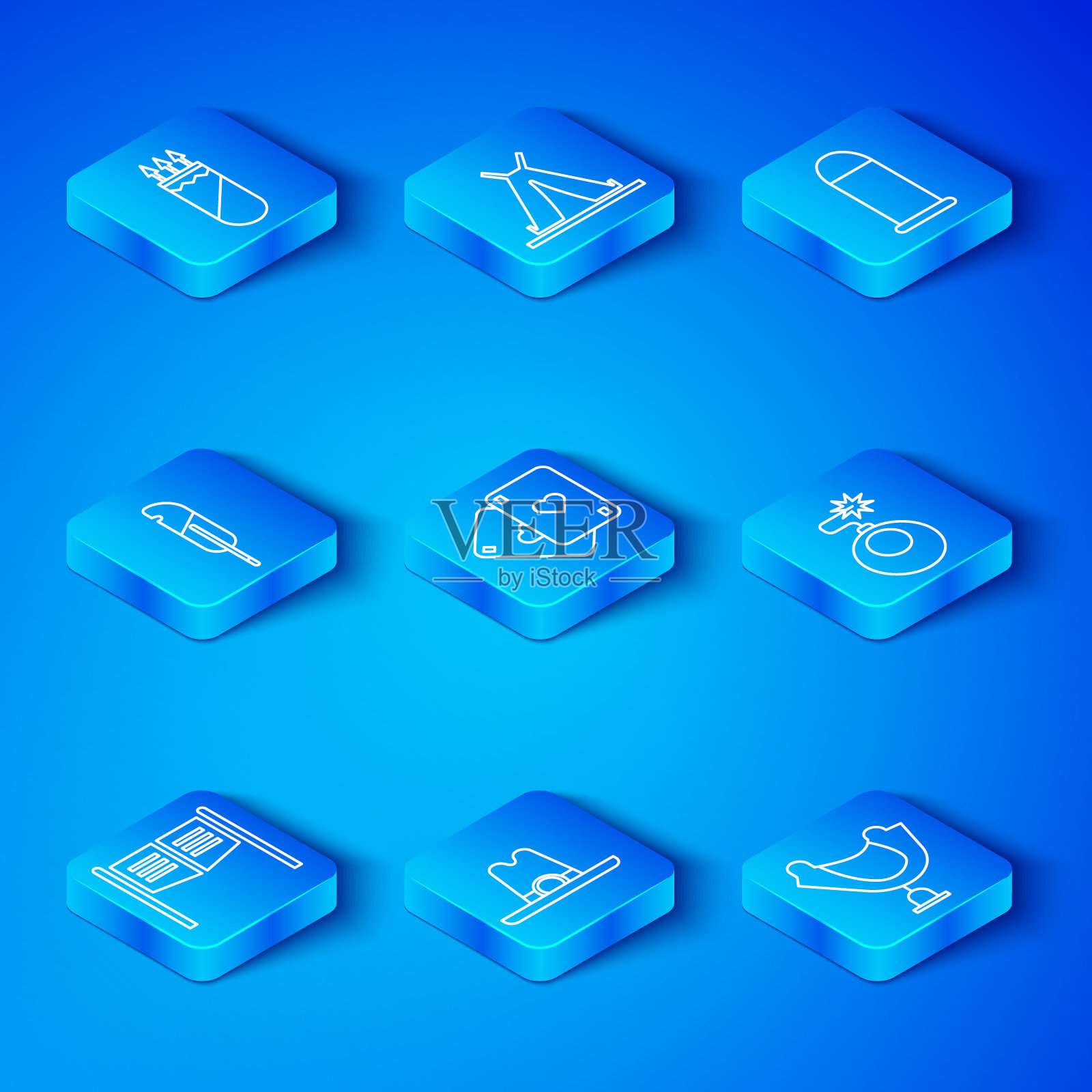 设置线沙龙门，扑克牌，西部牛仔帽，炸弹准备爆炸，子弹，羽毛笔，箭筒与西部狂野马鞍图标。向量图标素材