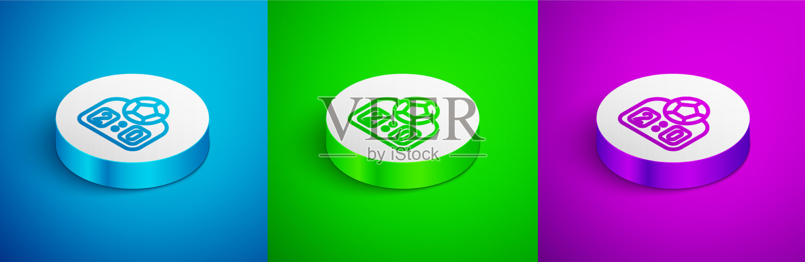 等距线运动机械记分板和插画图片素材