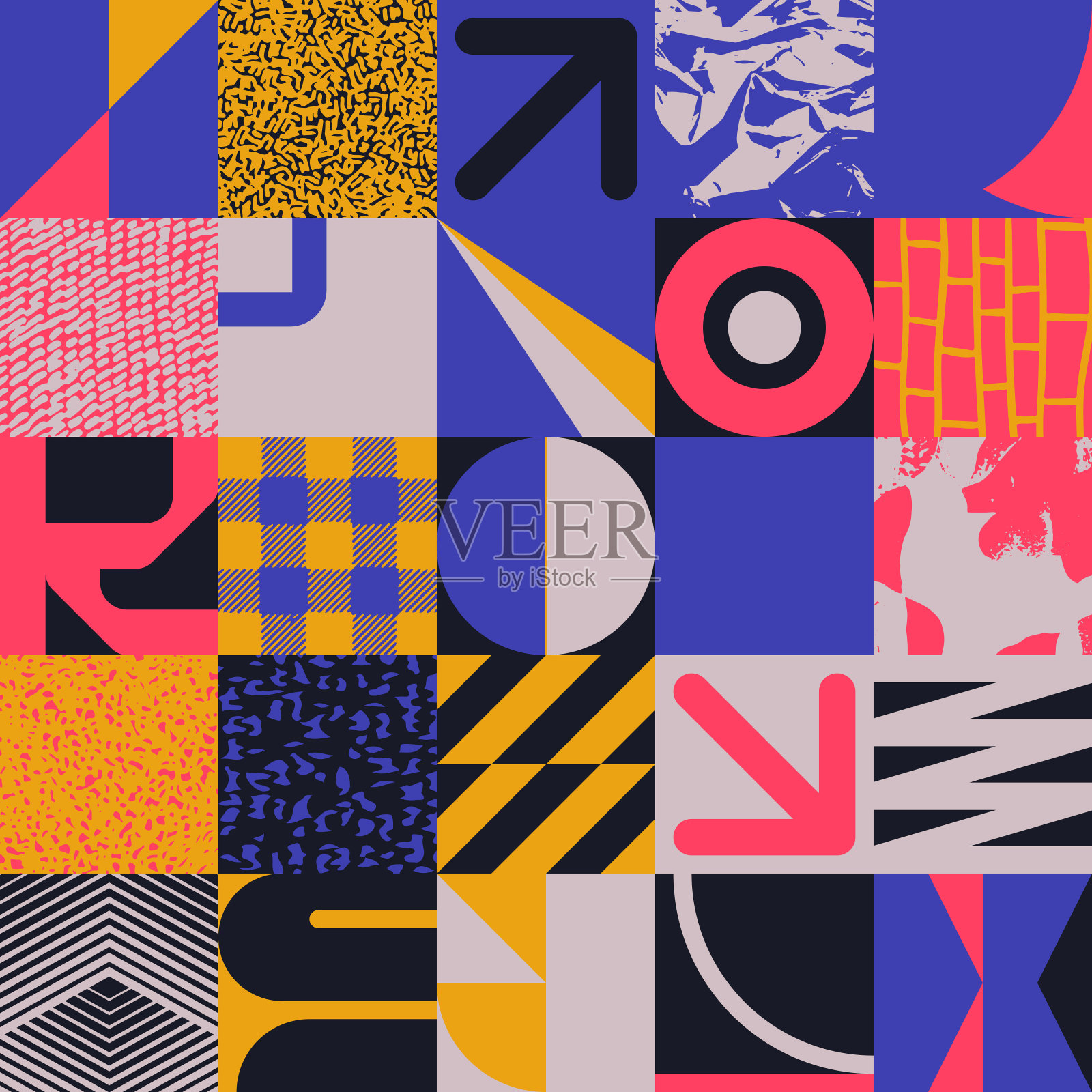 生成设计艺术品的抽象矢量生成形状组成插画图片素材