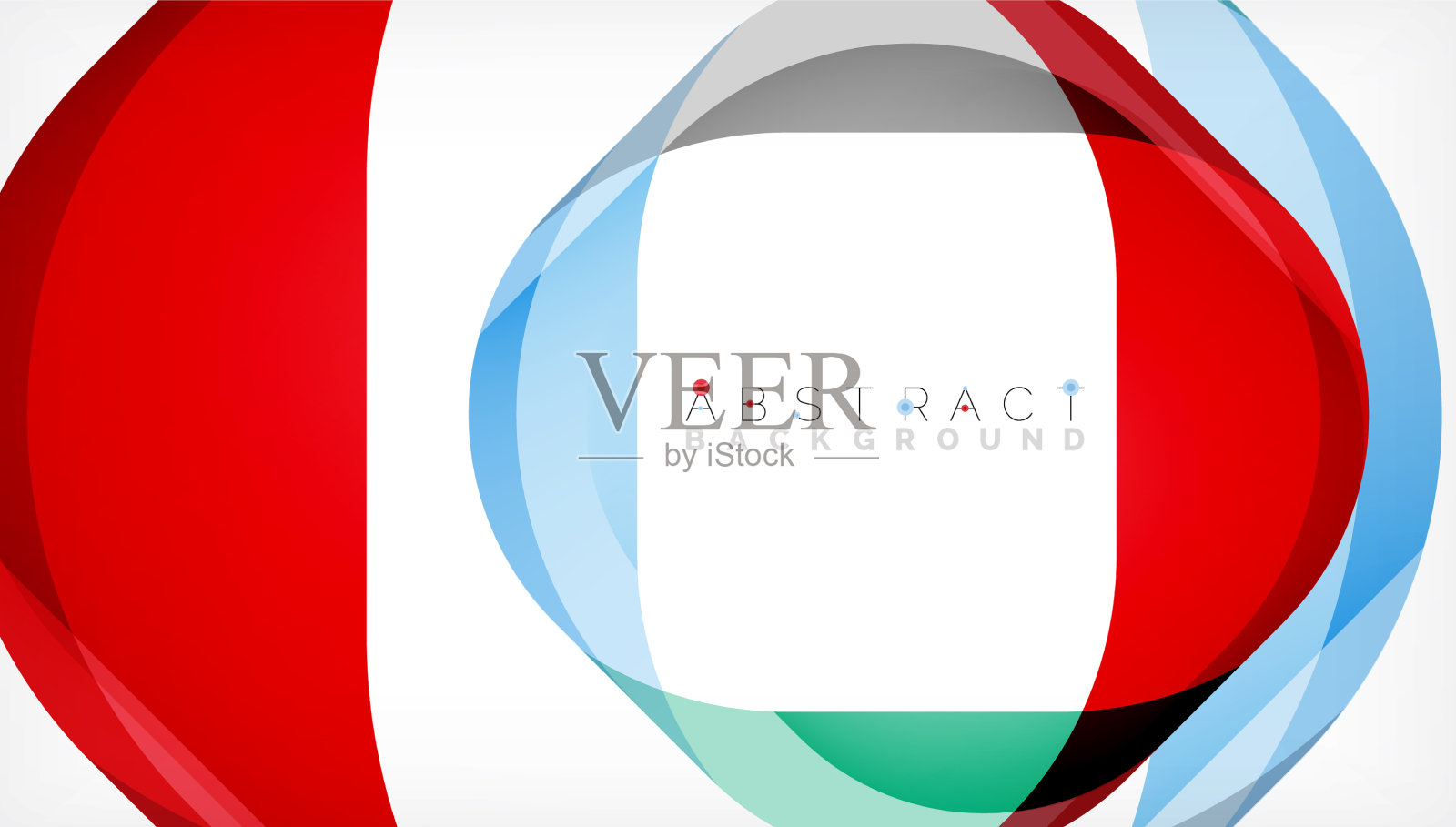 抽象的正方形形状与重叠的波浪设计模板素材