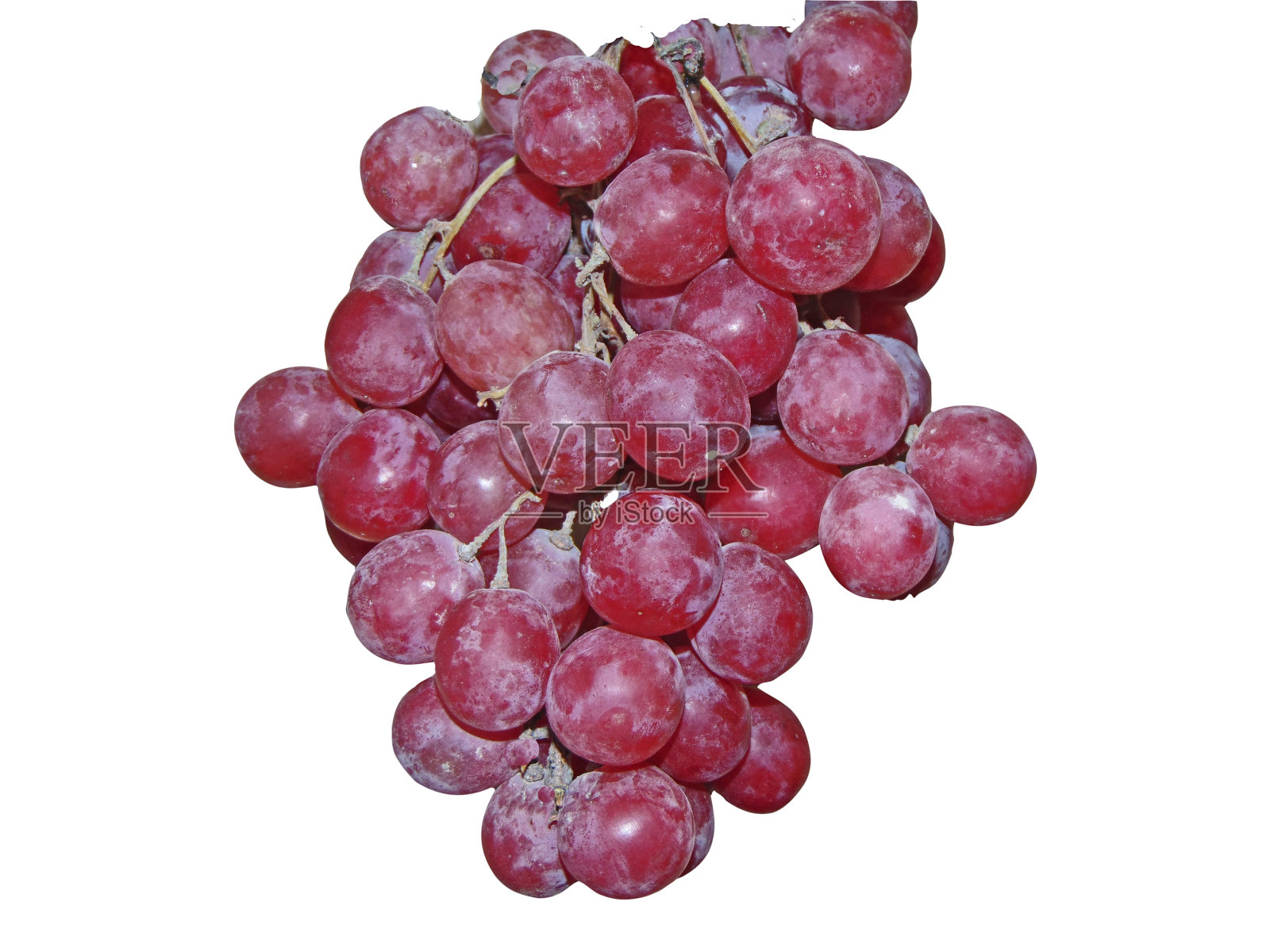 粉红色的葡萄孤立在白色的背景上照片摄影图片