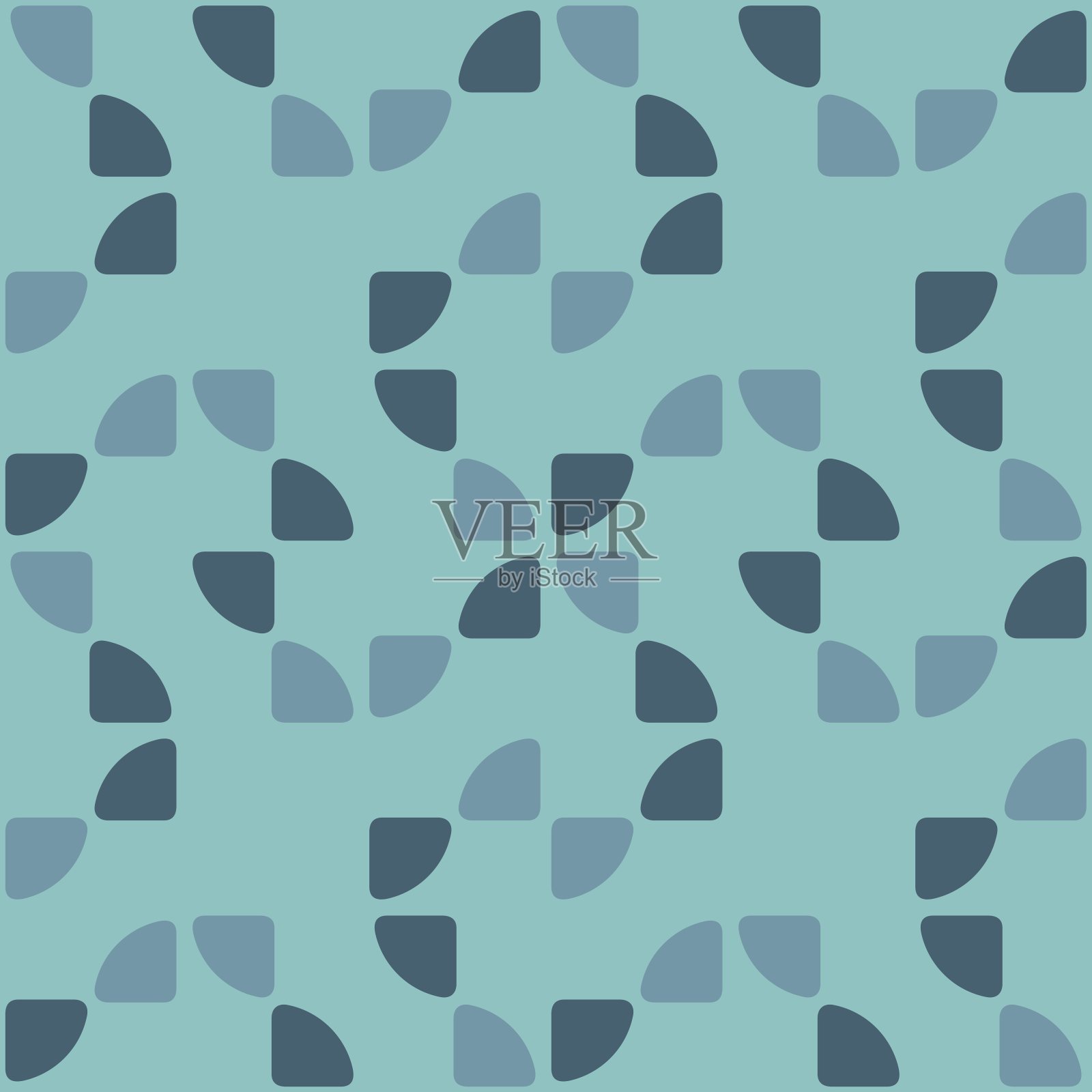 圆角抽象无缝图案-强调任何表面。插画图片素材