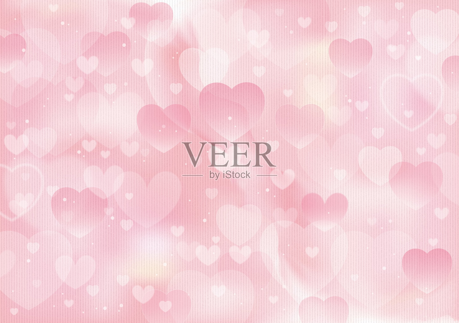 可爱的粉色心形插画图片素材