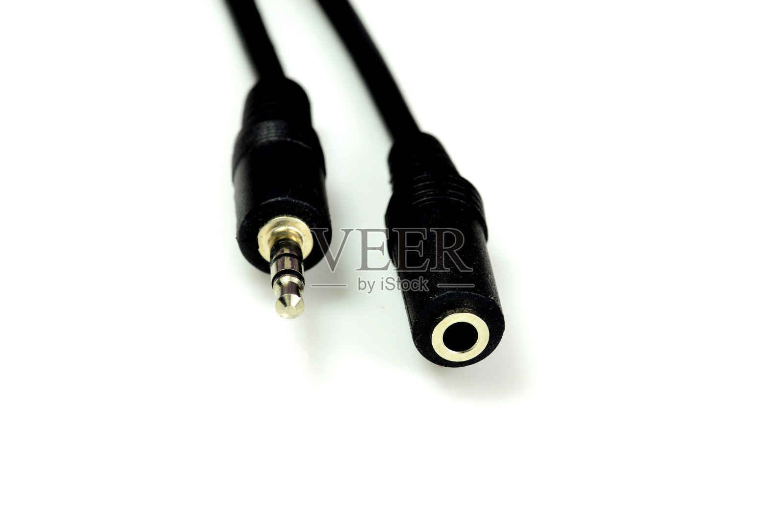 电话插孔在一个特写与联轴器的延长线照片摄影图片