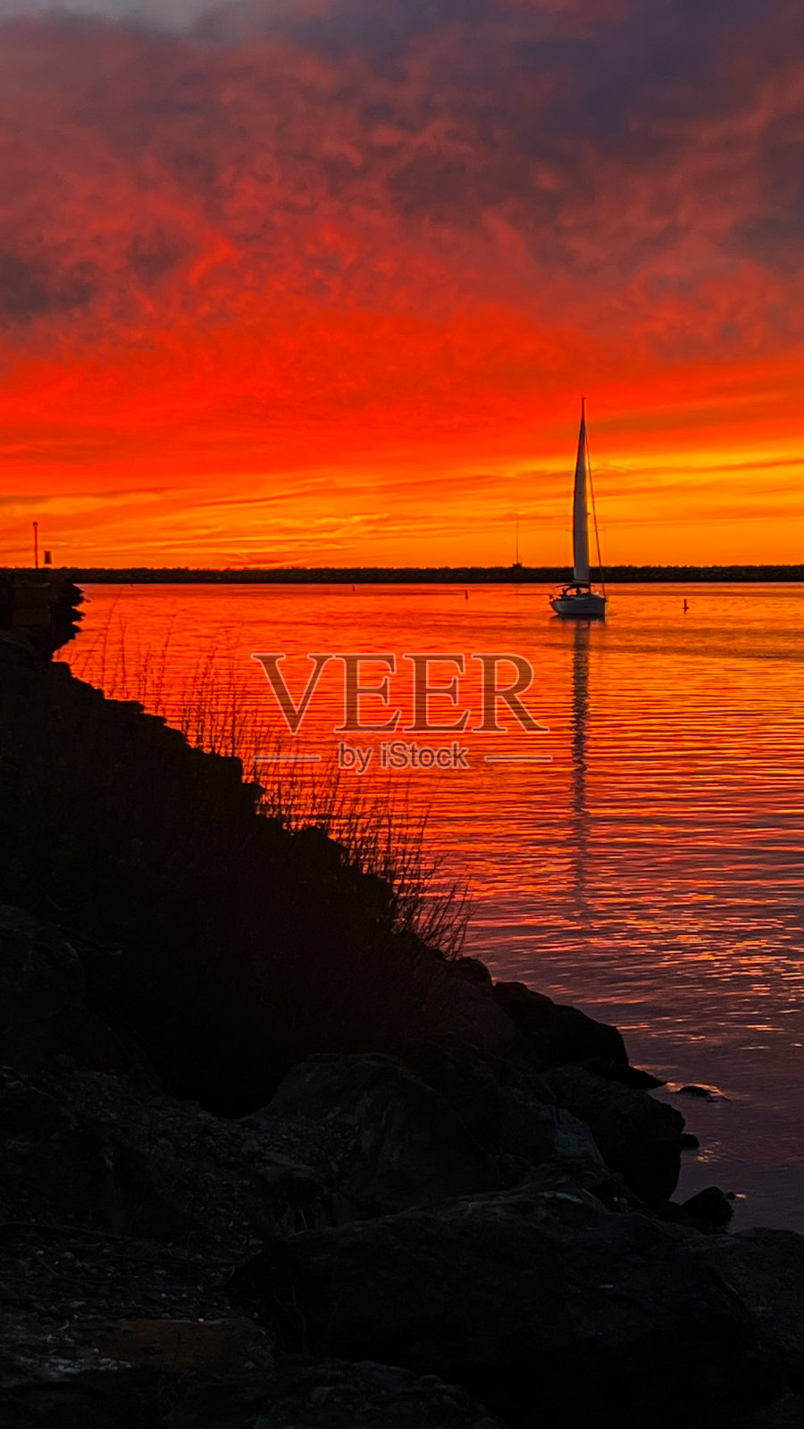 南加州的冬日夕阳照片摄影图片