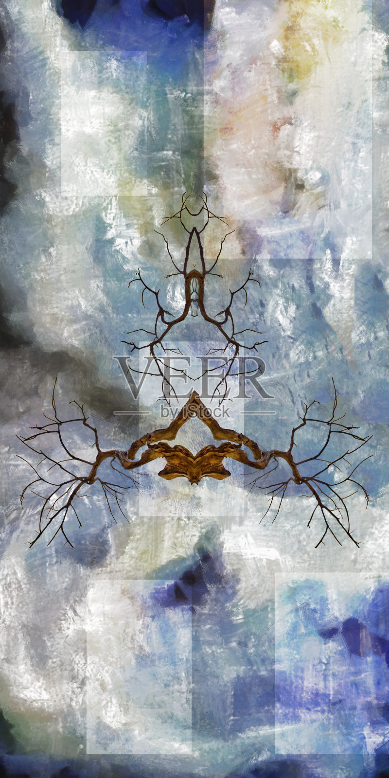 抽象帆布上的根照片摄影图片