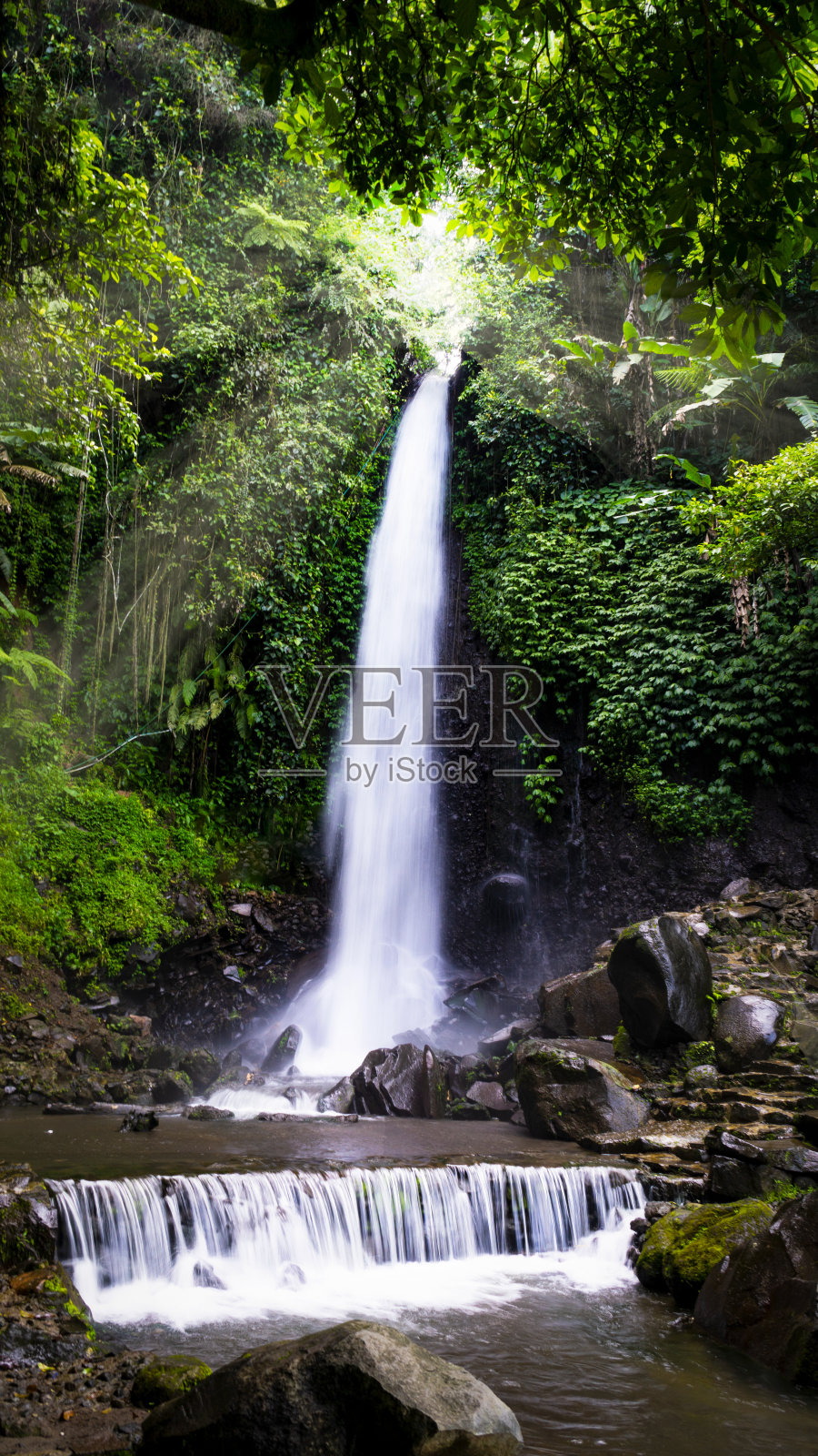 美丽的瀑布照片摄影图片