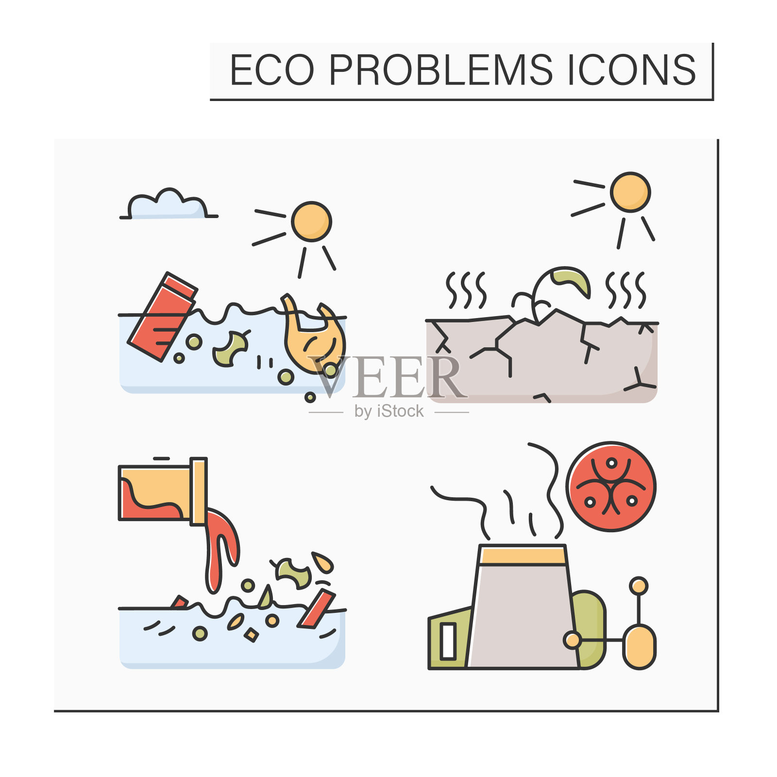 生态问题颜色图标设置图标素材