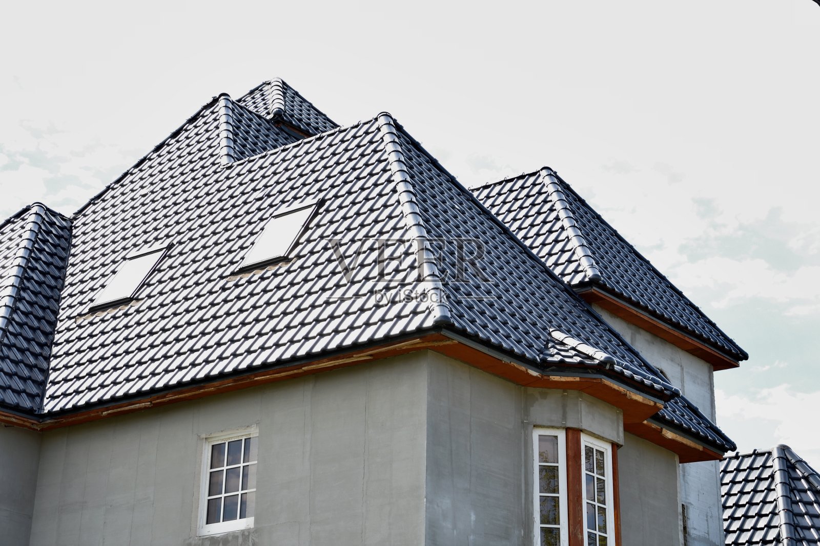 现代住宅立面的元素照片摄影图片