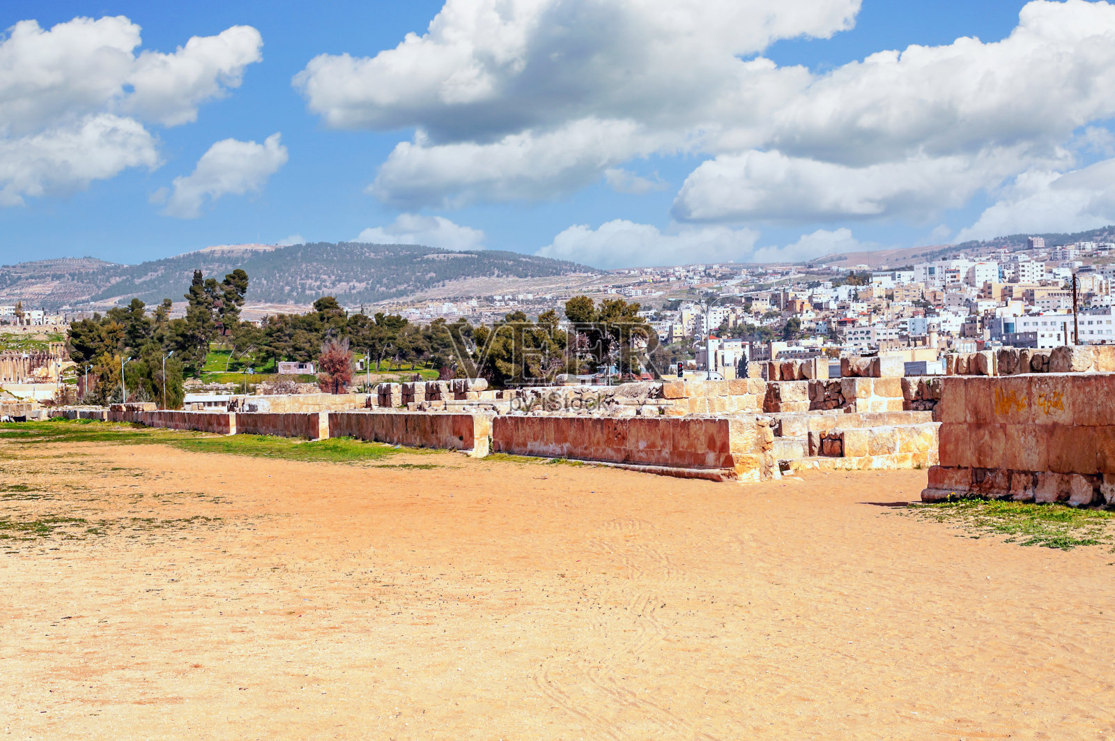 杰拉什的罗马考古遗址照片摄影图片