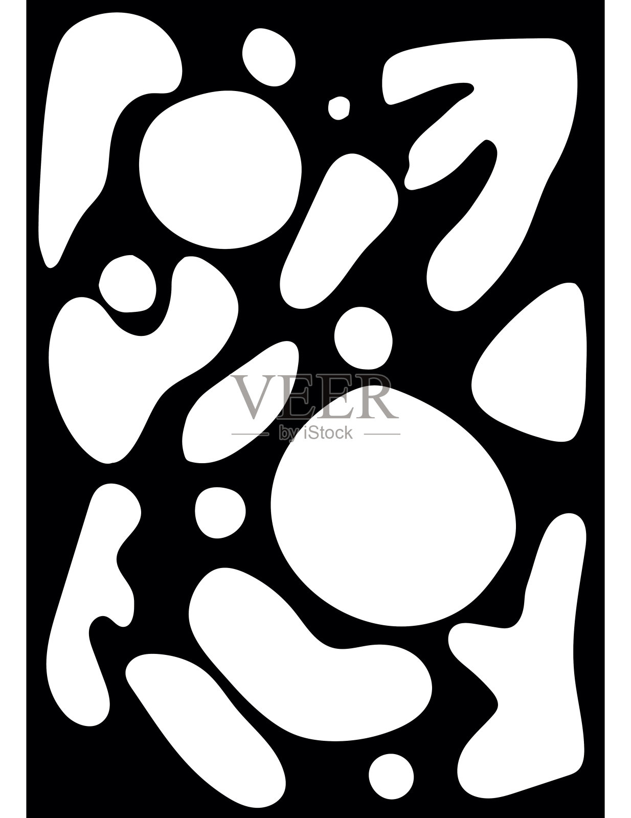 带有抽象气泡形状的图案。当代的壁纸。插画图片素材