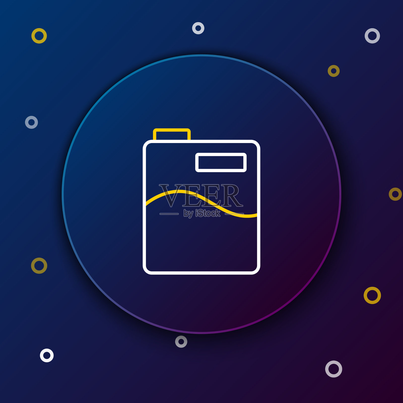 线大瓶子与清洁水图标孤立上图标素材