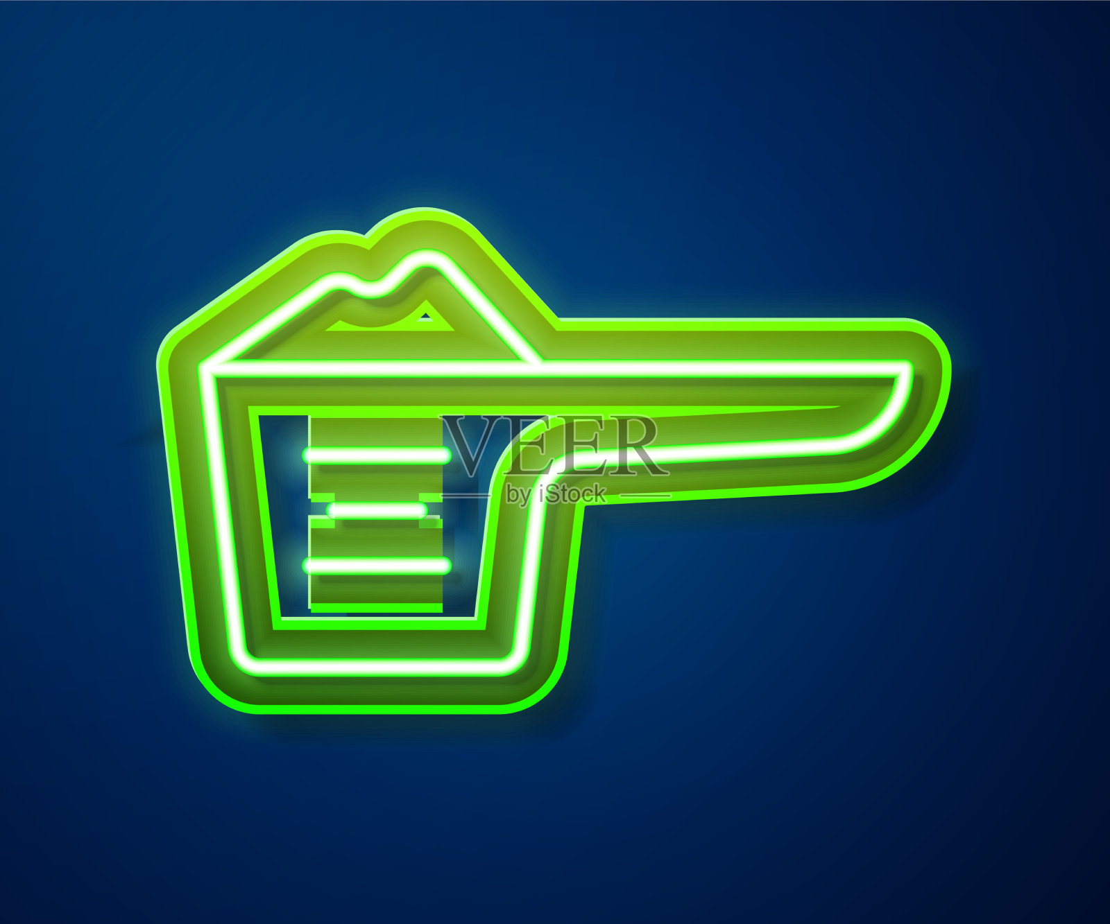 发光的霓虹灯线洗衣粉在测量图标素材