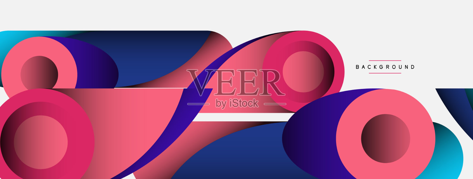 抽象背景最小几何圆和插画图片素材