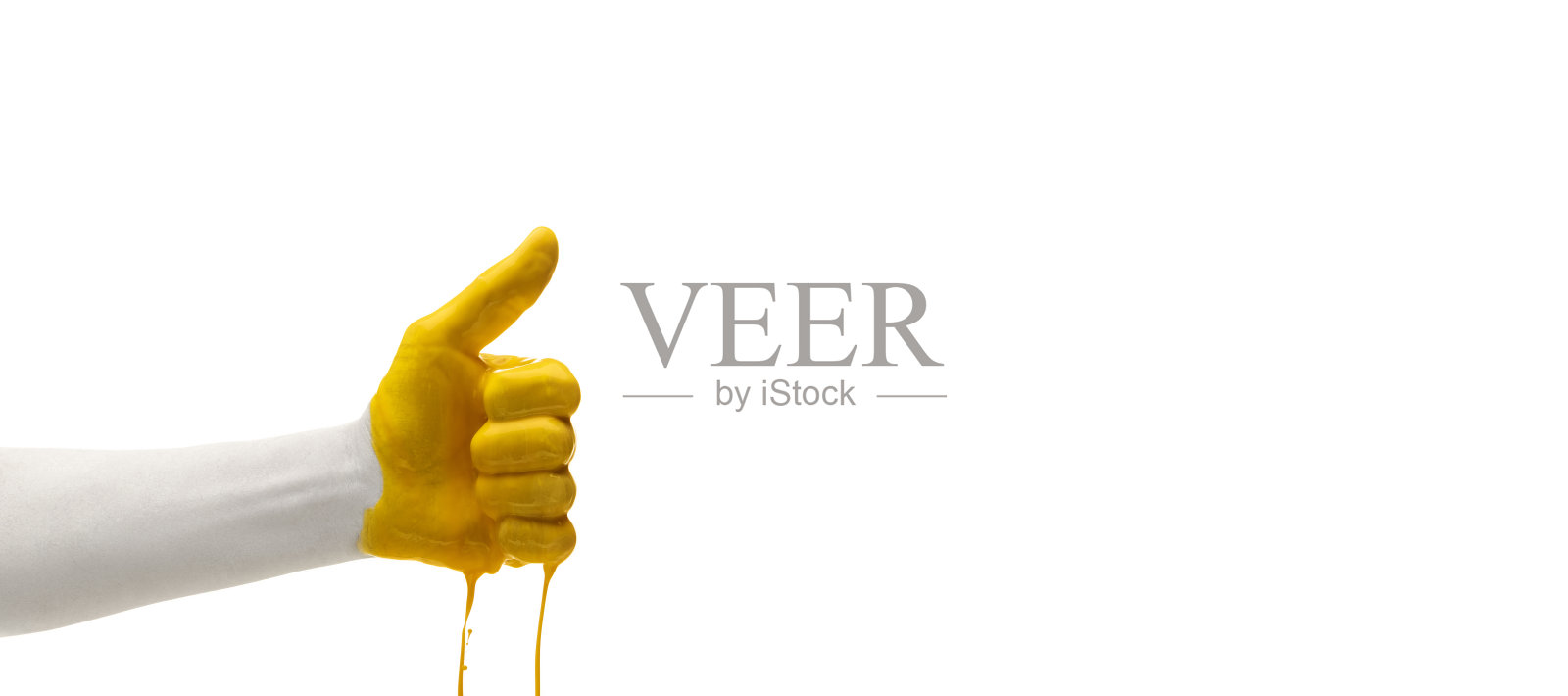 一幅画中人的手势孤立在工作室的白色背景上。人际关系、象征、文化和历史的概念照片摄影图片