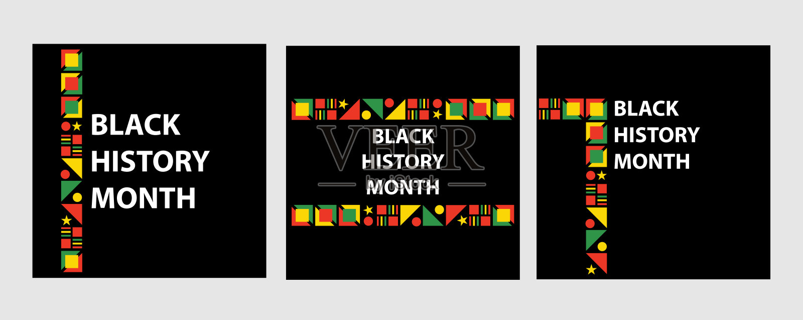 收集黑人历史月社交媒体帖子。庆祝黑人历史月。插画图片素材