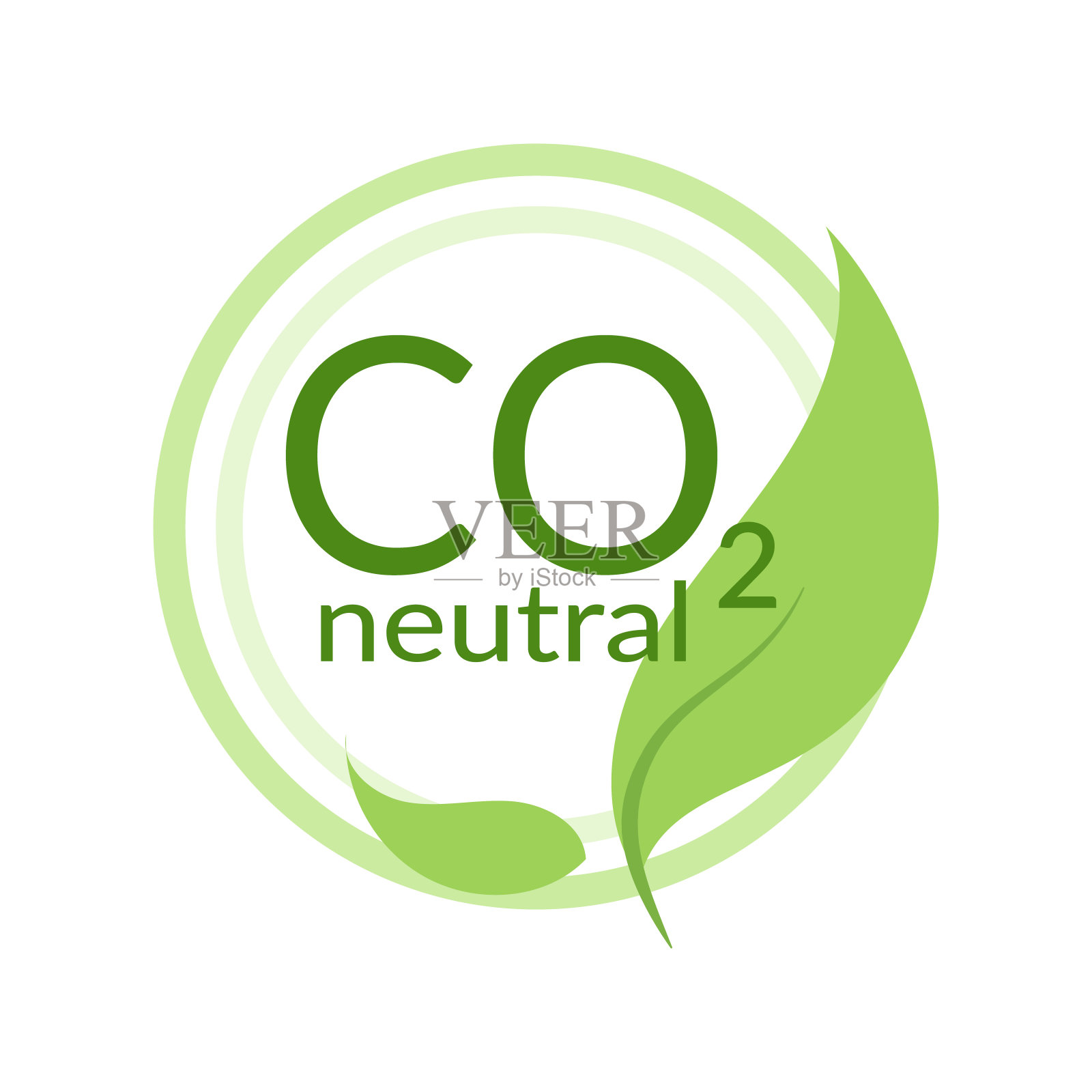 碳中性图标邮票插画图片素材