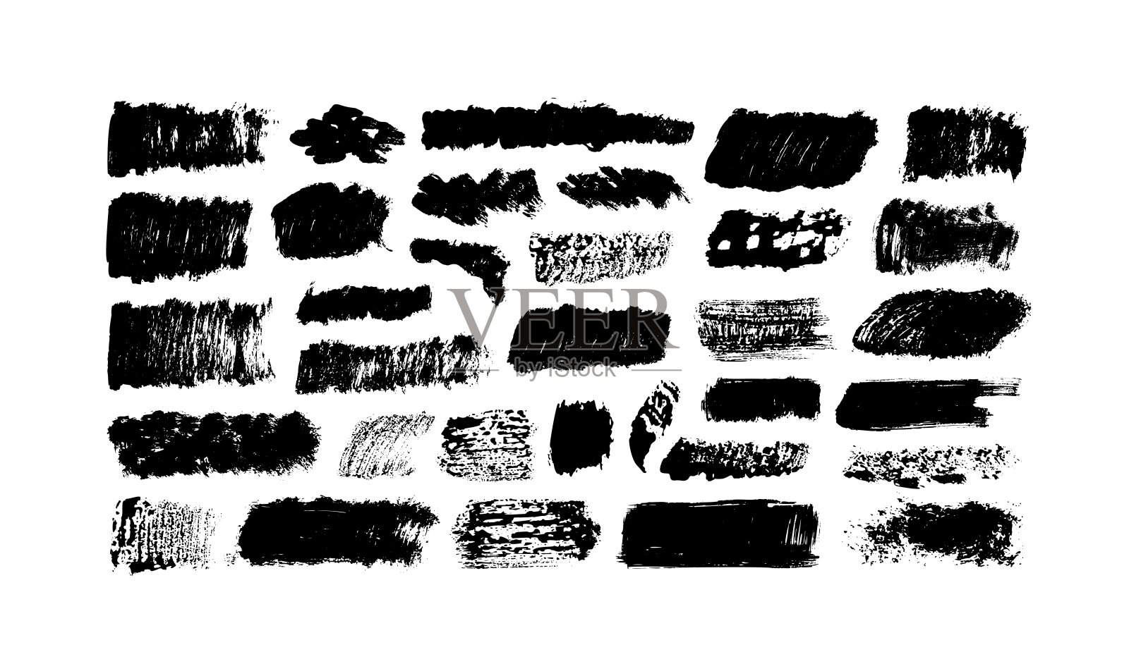 收集具有水滴纹理的污渍。插画图片素材