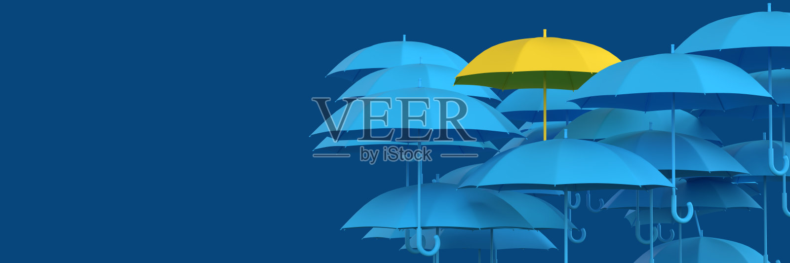 雨伞从人群中脱颖而出，为糟糕的日子节省开支照片摄影图片