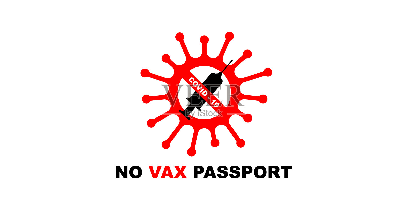 没有vax护照的概念说明插画图片素材