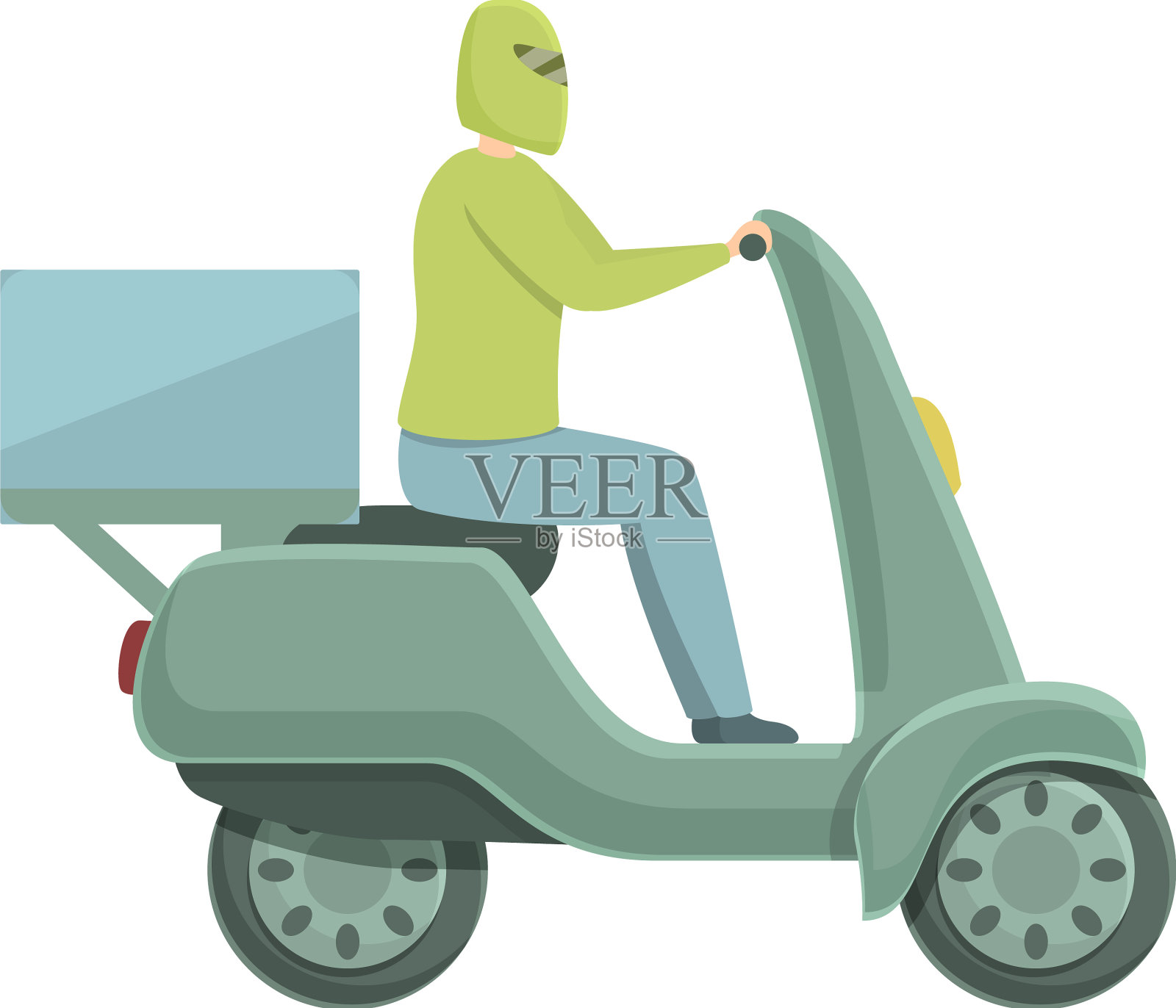 食品服务图标卡通滑板车送货设计元素图片