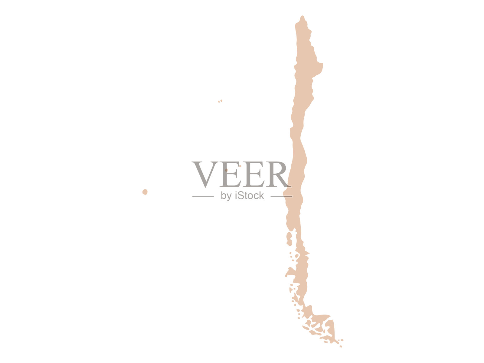 智利的地图插画图片素材