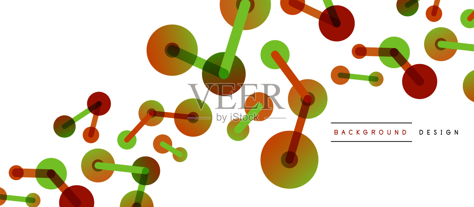 线点连接几何抽象背景。由线连接的圆。流行的技术商业模板墙纸，横幅，背景或着陆插画图片素材