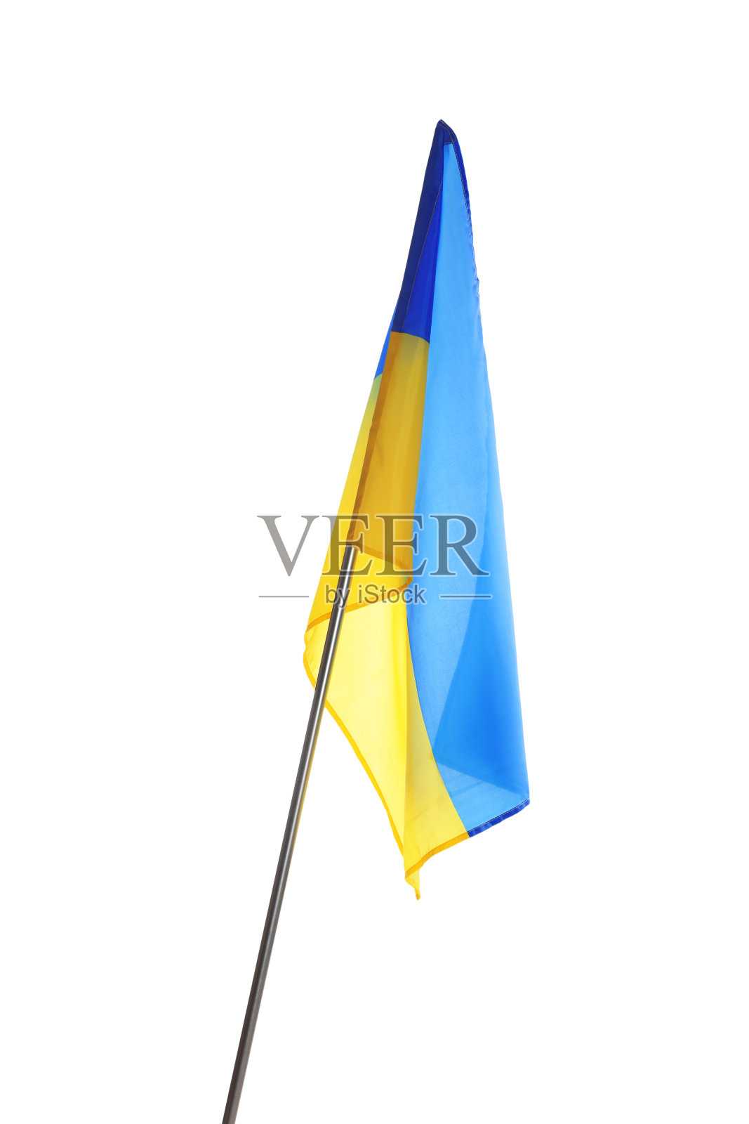 乌克兰国旗被孤立在白色上照片摄影图片