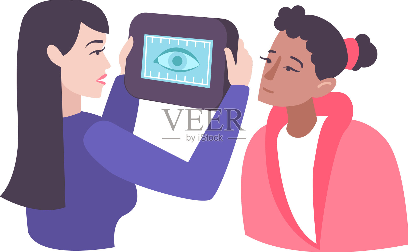 生物识别技术的图标设计元素图片