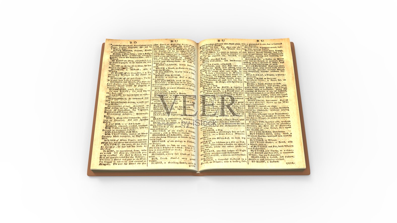 经典的书老孤立在白色工作室背景3d渲染照片摄影图片