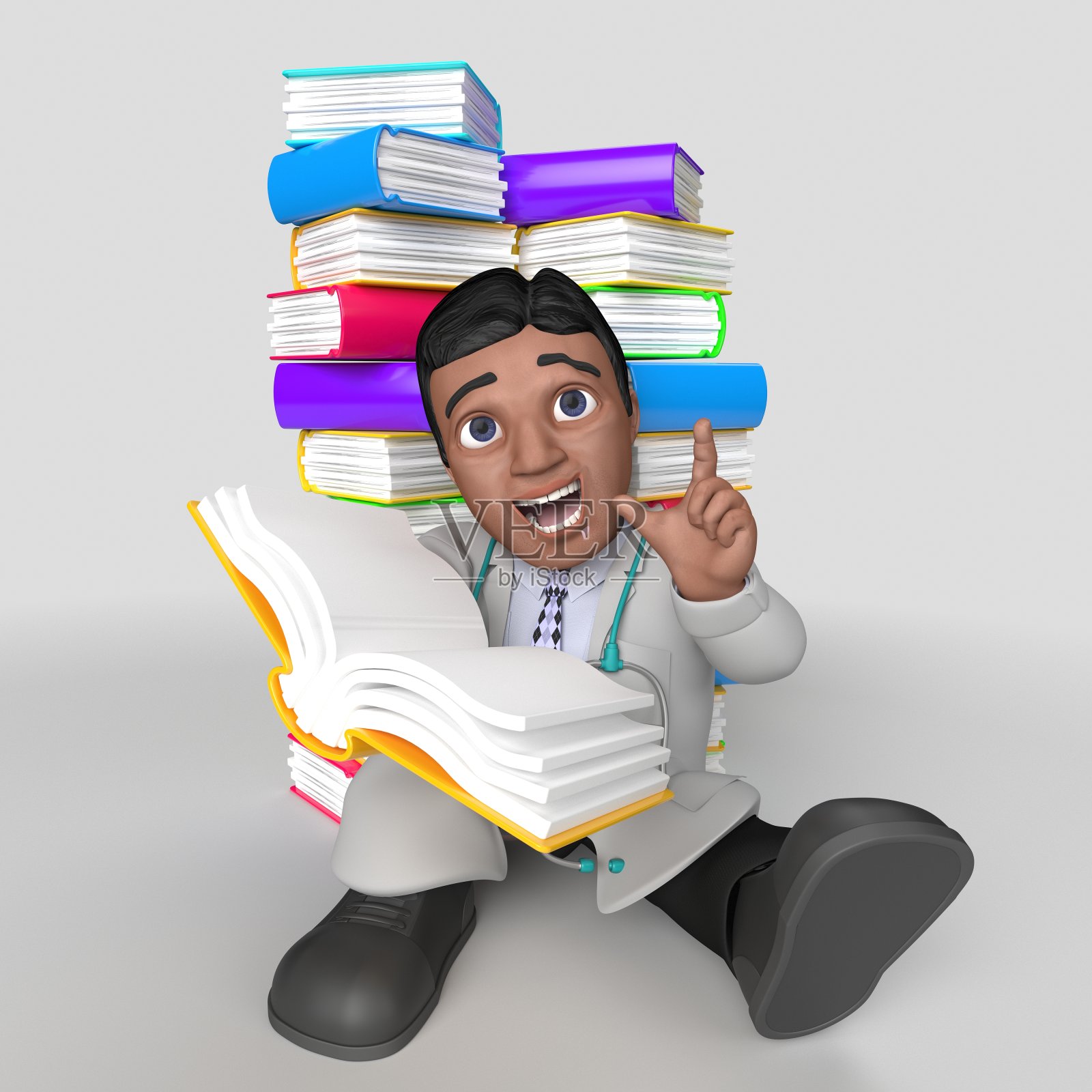 3D卡通医生角色照片摄影图片